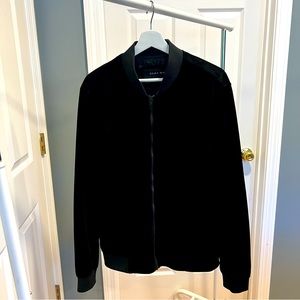 Zara Velour Bomber - Sz Large